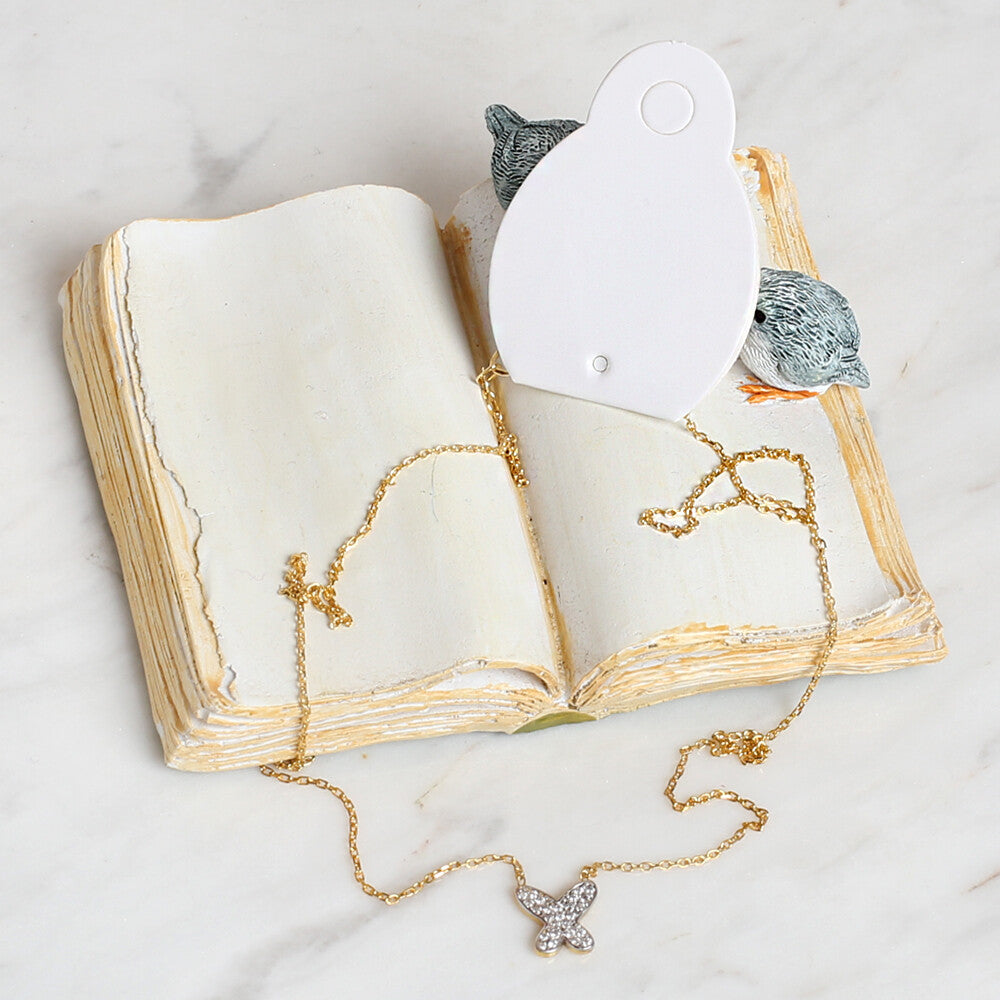 Loren 25'li Beyaz Takı Bileklik ve Kolye Kartı